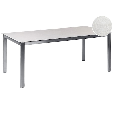 Stół ogrodowy COSOLETO 180 cm 90 cm Szkło Biały