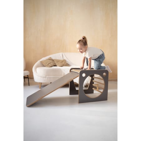 Kostka Wielozadaniowa + MAŁA zjeżdżalnia CHMURKI - szara