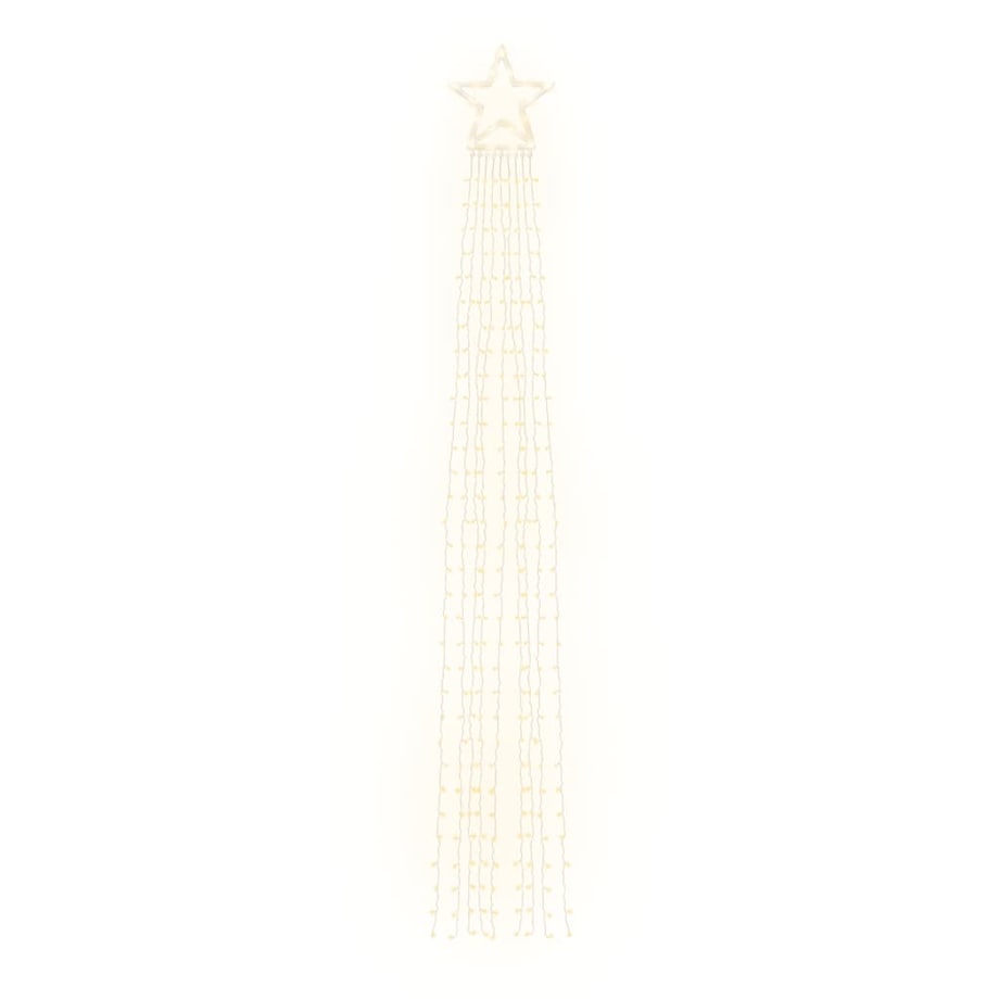 vidaXL Lampki choinkowe, 320 LED, ciepłe białe światło, 375 cm