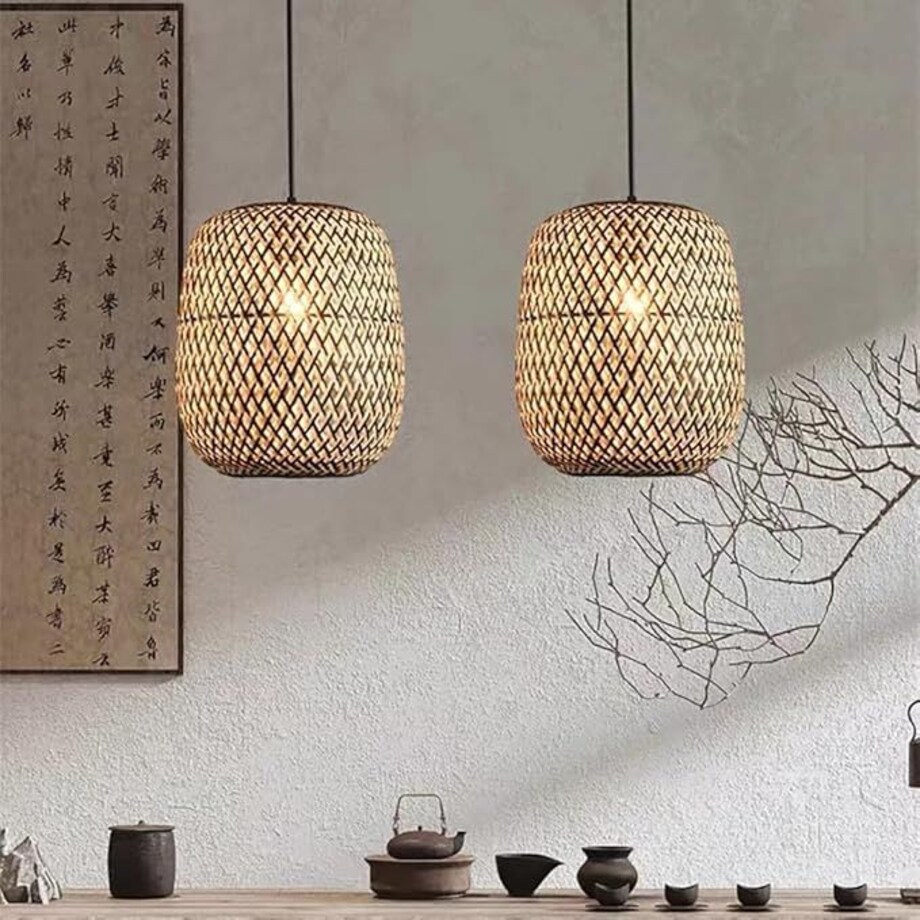 Lampa wisząca pleciona Boho Bamboo APP1542-1CP