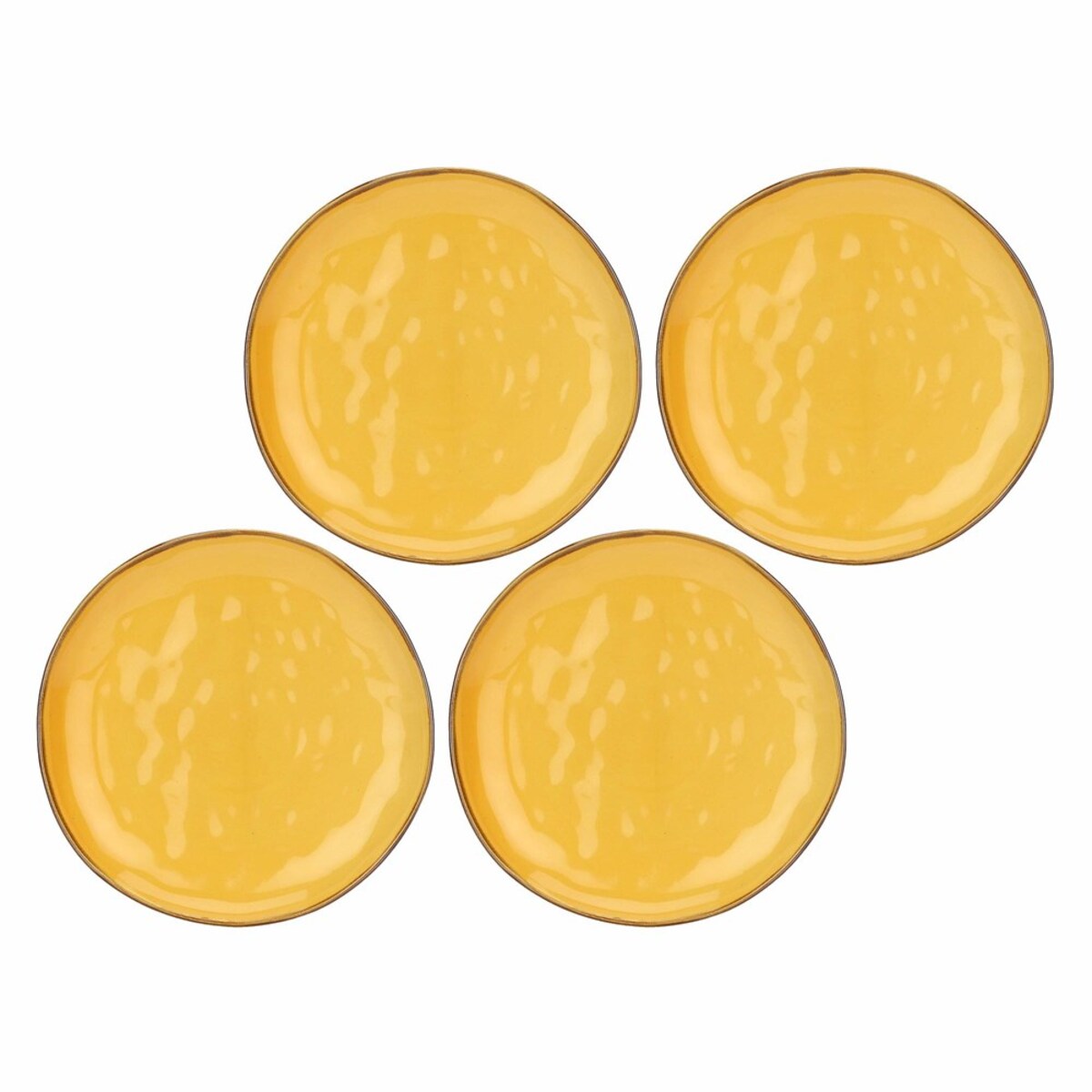 Zestaw 4 talerzy obiadowych Concerto Ocra - Żółty, 27 cm