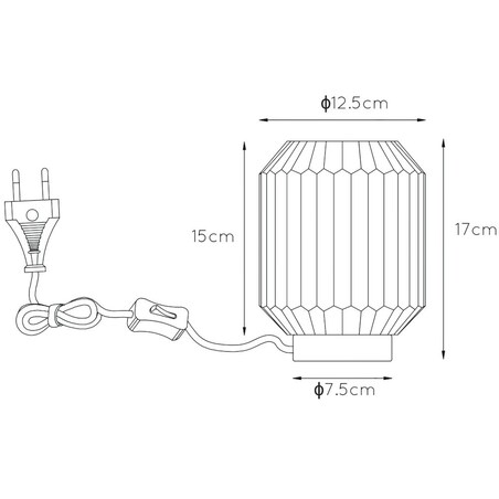 Stojąca LAMPA stołowa SUENO 45595/01/66 Lucide nocna LAMPKA szklana loftowa złota różowa