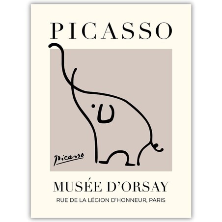 plakat picasso elephant 50x70