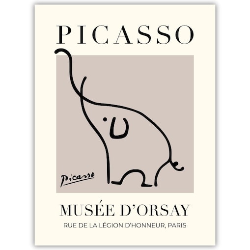 plakat picasso elephant 50x70