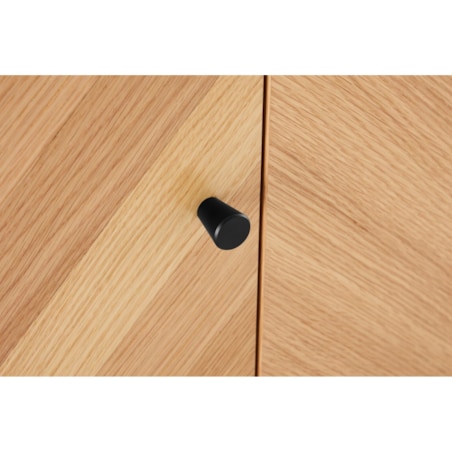 KOMODA Clar Z 3 SZAFKAMI w jodełkę dębowa czarna