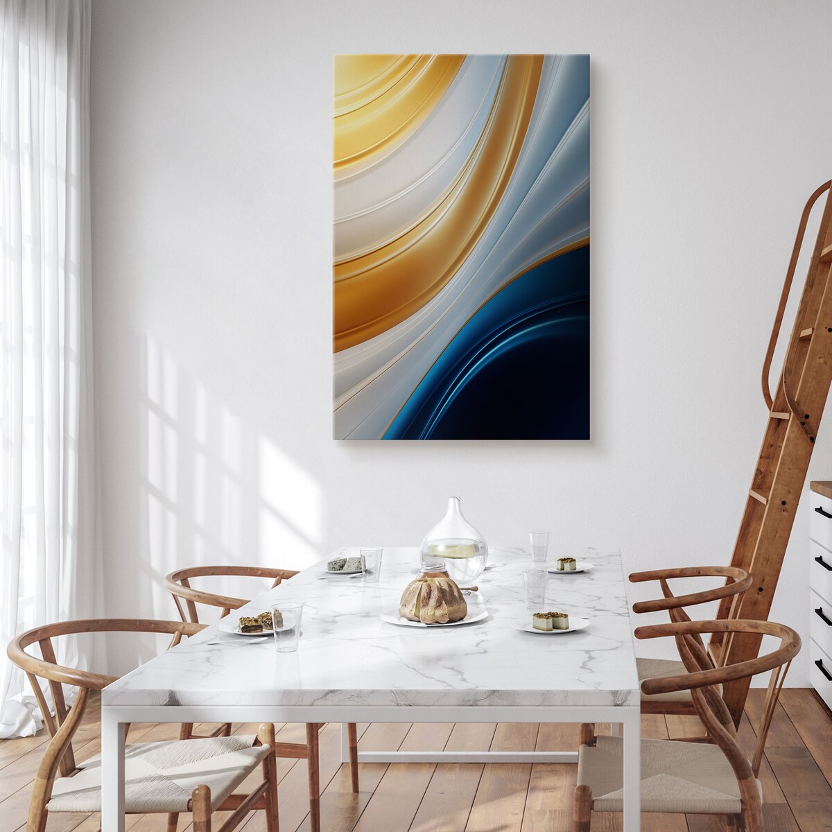 OBRAZ DO SYPIALNI ABSTRAKCJA NOWOCZESNY WZÓR STYL GLAMOUR 30x40cm