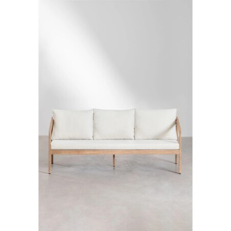 Zestaw ogrodowy: sofa, 2 fotele i stolik z drewna akacjowego Kaela