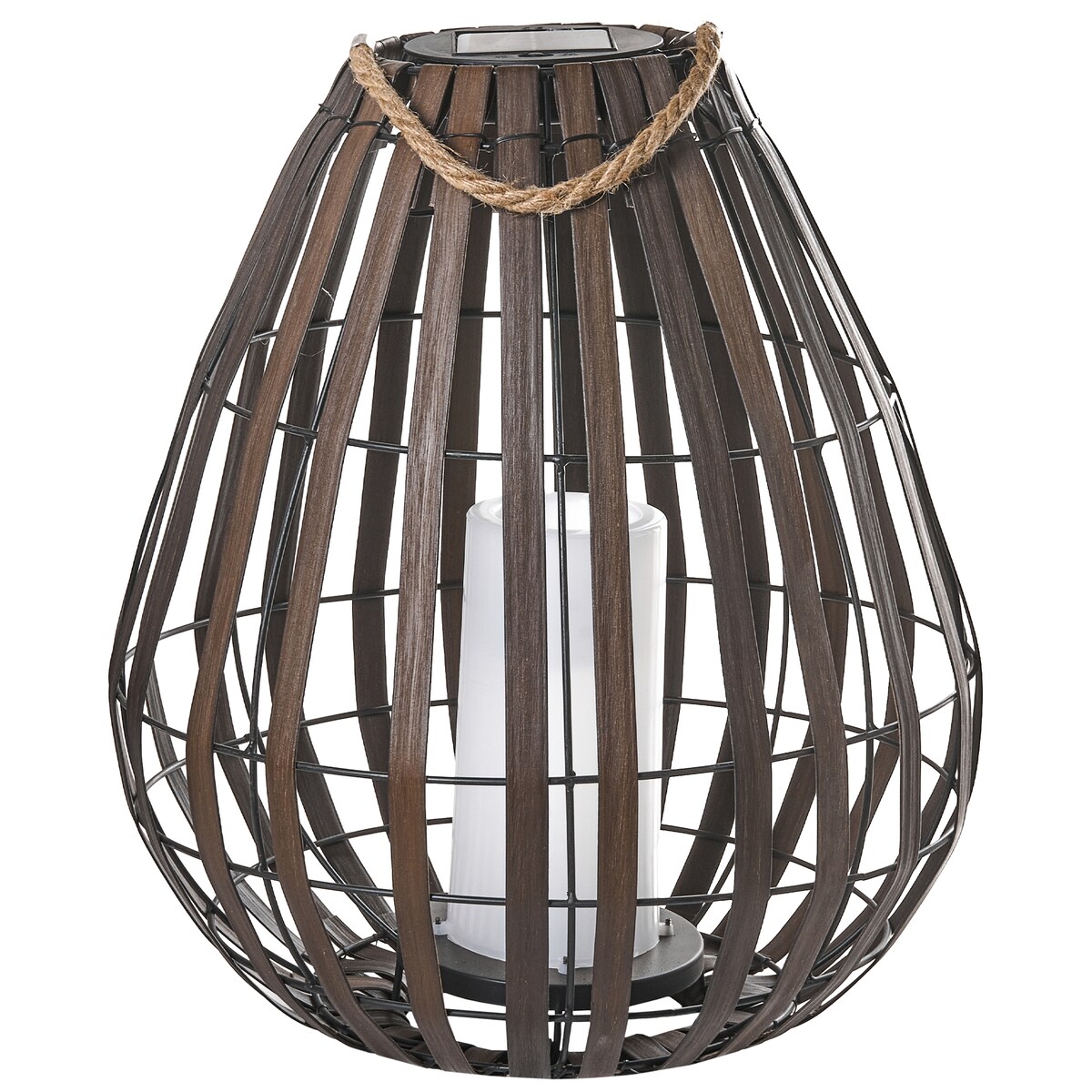 Lampion solarny LUFUPA 61 cm Ciemnobrązowy