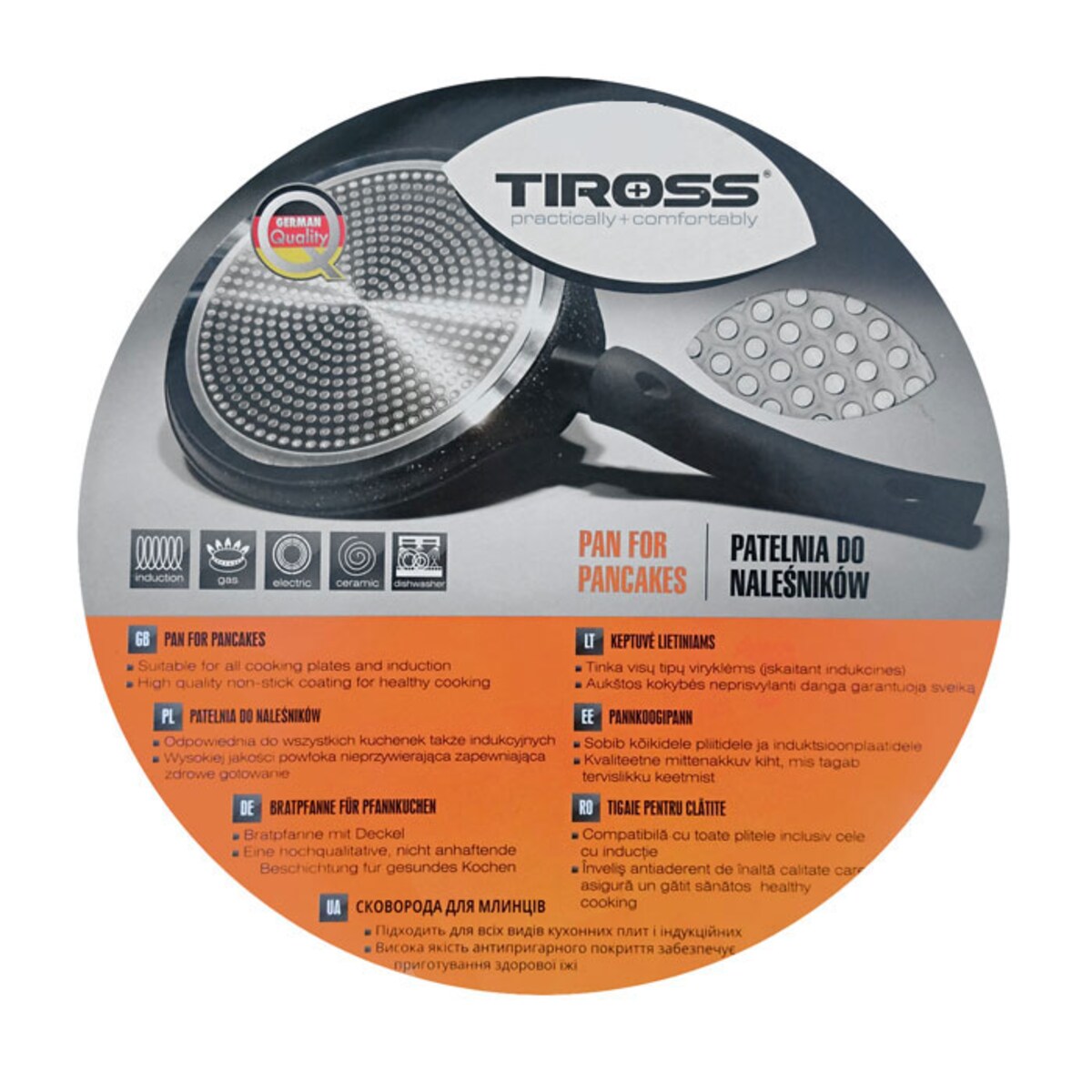 Tiross patelnia do naleśników granitowa 28cm TS1271