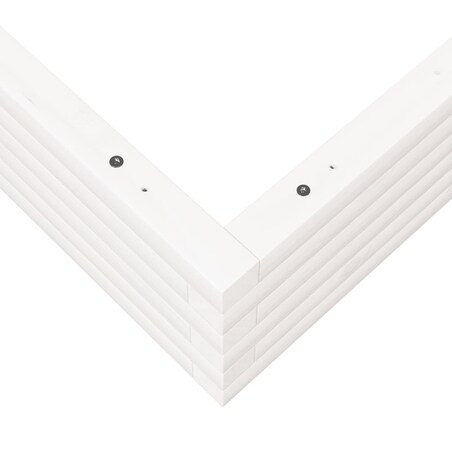 vidaXL Donica ogrodowa, biała, 110x110x23 cm, lite drewno sosnowe