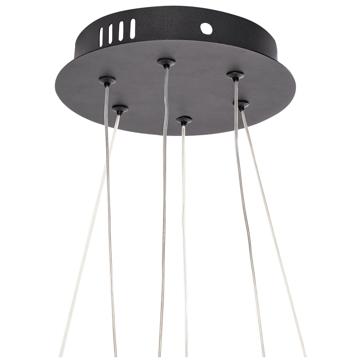 Lampa wisząca LED metalowa czarna KANDRA