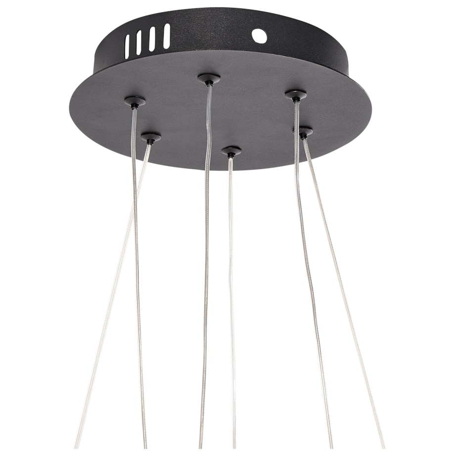 Lampa wisząca LED metalowa czarna KANDRA