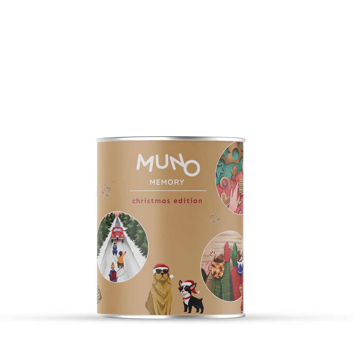 Karty MunoMemory "Christmas Edition" by Julia Kraska w ozdobnej tubie