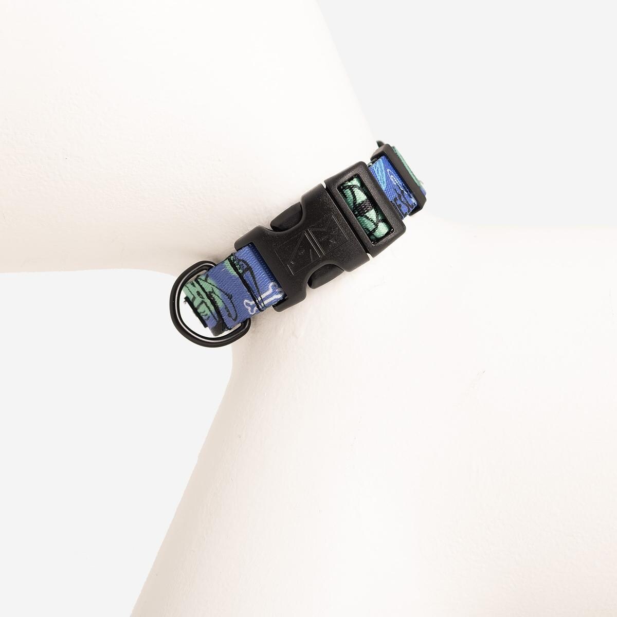 Obroża dla psa lub kota "Spacer albo psikus" - Szerokość taśmy: 25mm, Rozmiar: S