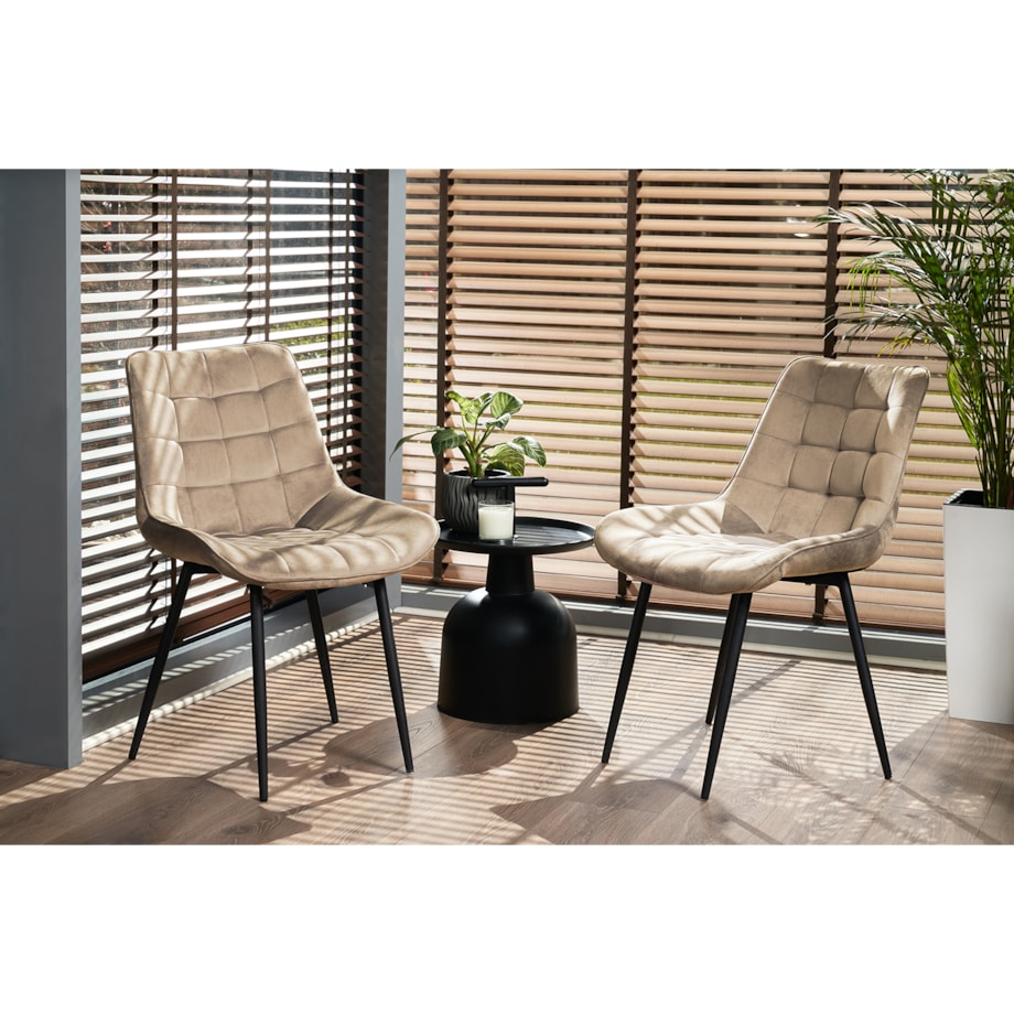 2 X Krzesło Do Jadalni Kuchni Salonu Do Jadalni Kuchni Stołu Zestaw Komplet Misty Beżowe