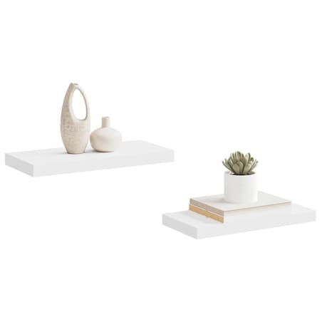 vidaXL Półki ścienne, 2 szt., białe, 50x23x3,8 cm, MDF
