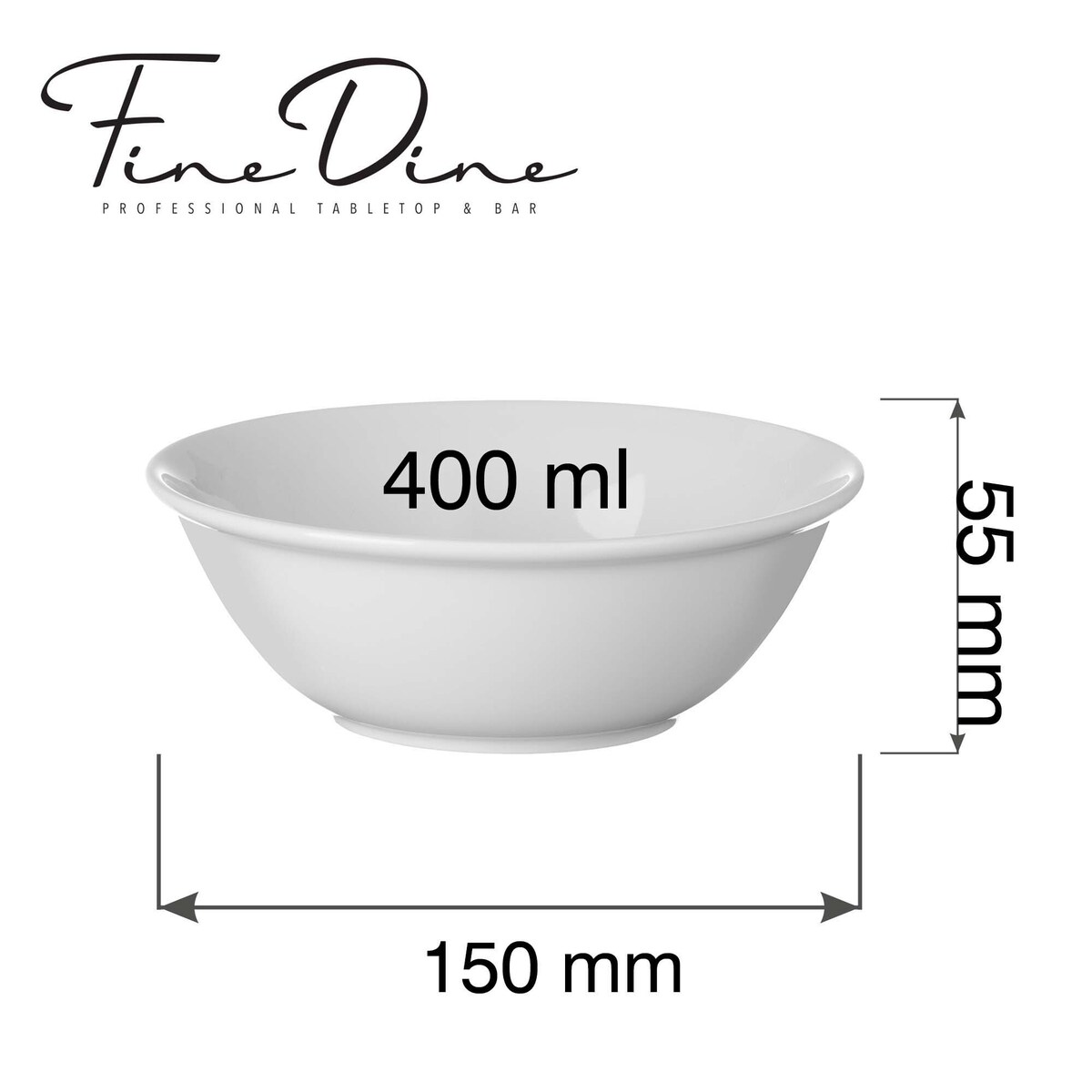 Miska bufetowa Pure Bianco 400ml, 150mm