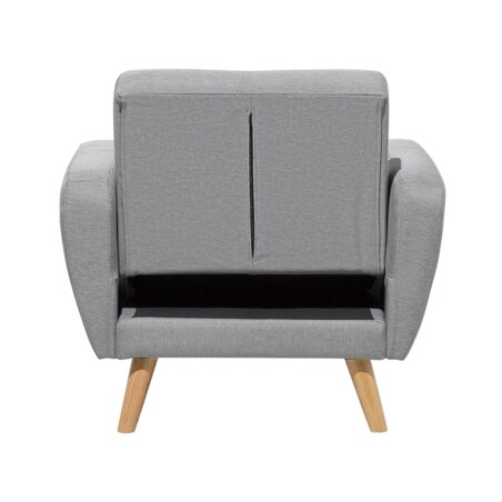 Komplet wypoczynkowy 6-osobowy z pufem szary FLORLI