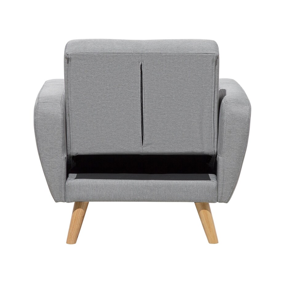 Komplet wypoczynkowy 6-osobowy z pufem szary FLORLI