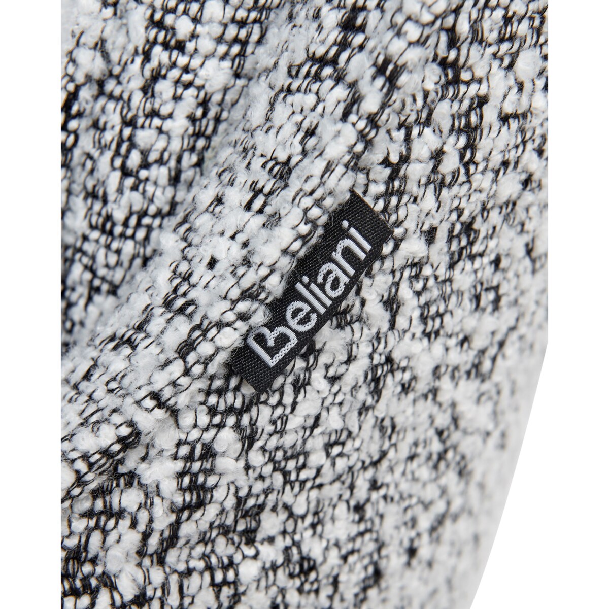 Krzesło do jadalni MARCELLUS Boucle Czarny/ biały