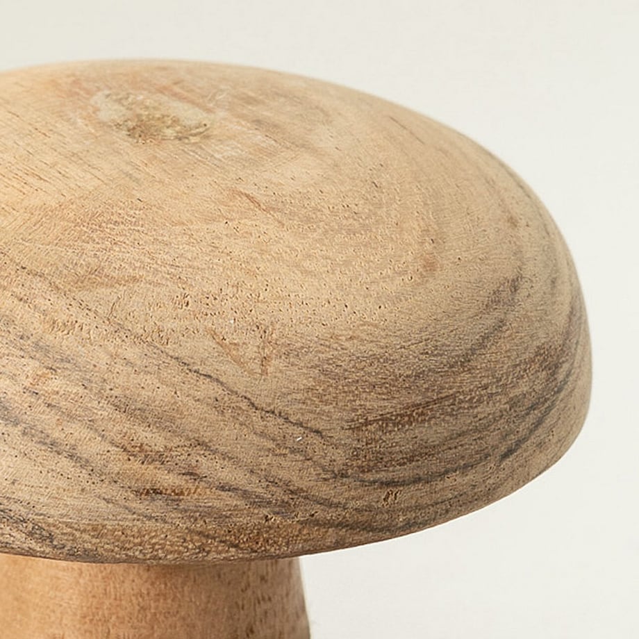 Grzybek Heartcap 9x9x11 cm boże narodzenie, święta, świąteczne, beżowy-naturalny, 9x9x11 cm