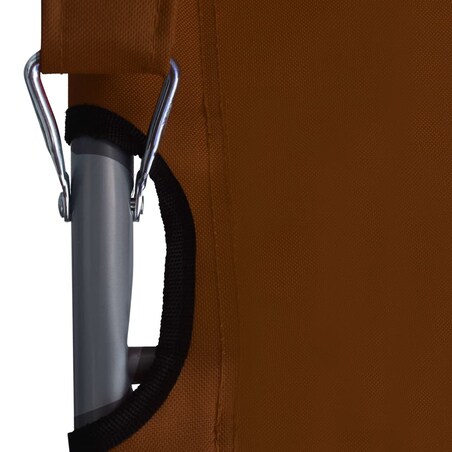 vidaXL Składane krzesła plażowe, 2 szt., tkanina, brązowe