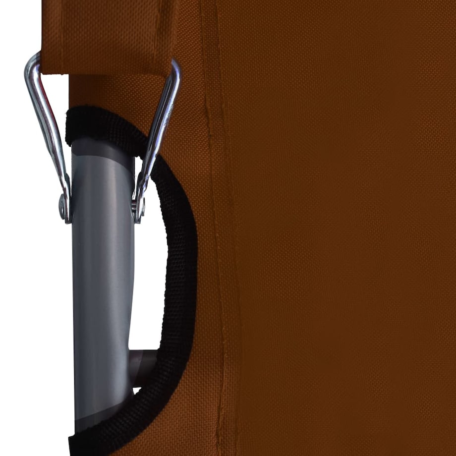 vidaXL Składane krzesła plażowe, 2 szt., tkanina, brązowe