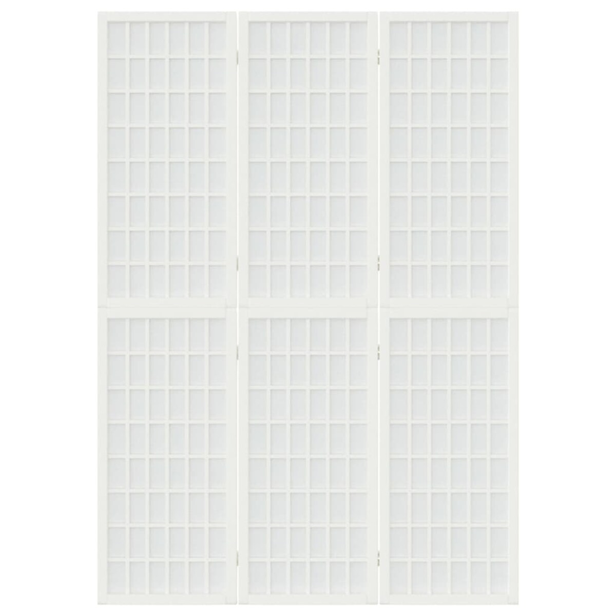 vidaXL Składany parawan 3-panelowy, styl japoński, 120x170 cm, biały