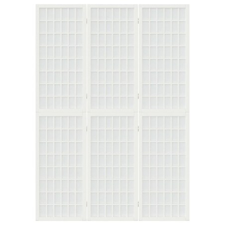 vidaXL Składany parawan 3-panelowy, styl japoński, 120x170 cm, biały