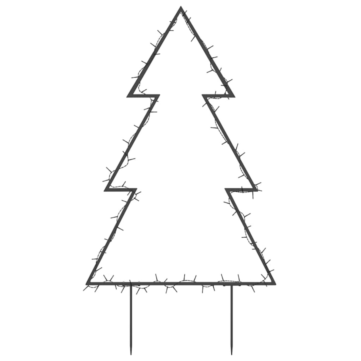 vidaXL Świąteczna choinka na szpikulcach, 80 LED, 60 cm