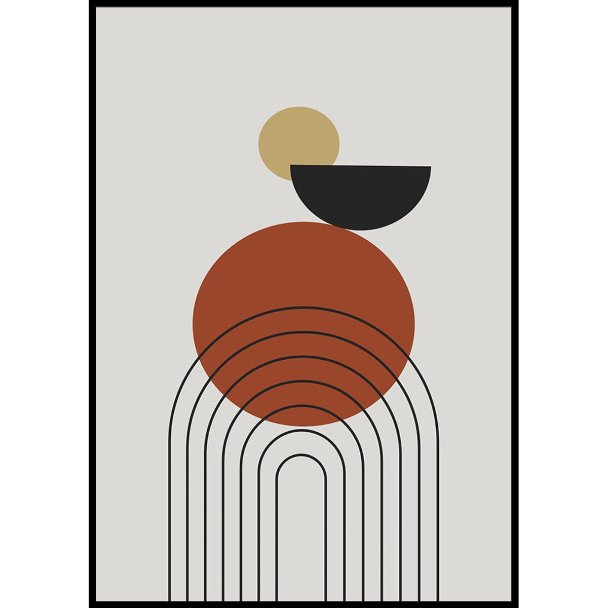 plakat circles and arches no 4 21x30 cm