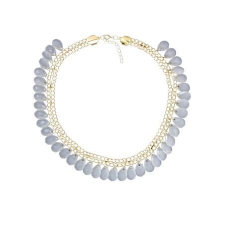 NASZYJNIK choker KRYSZTAŁ ozdobny złoty KOLIA