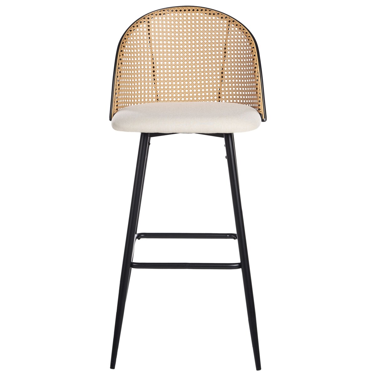 Zestaw 2 krzeseł barowych CORNELL Metal Czarny