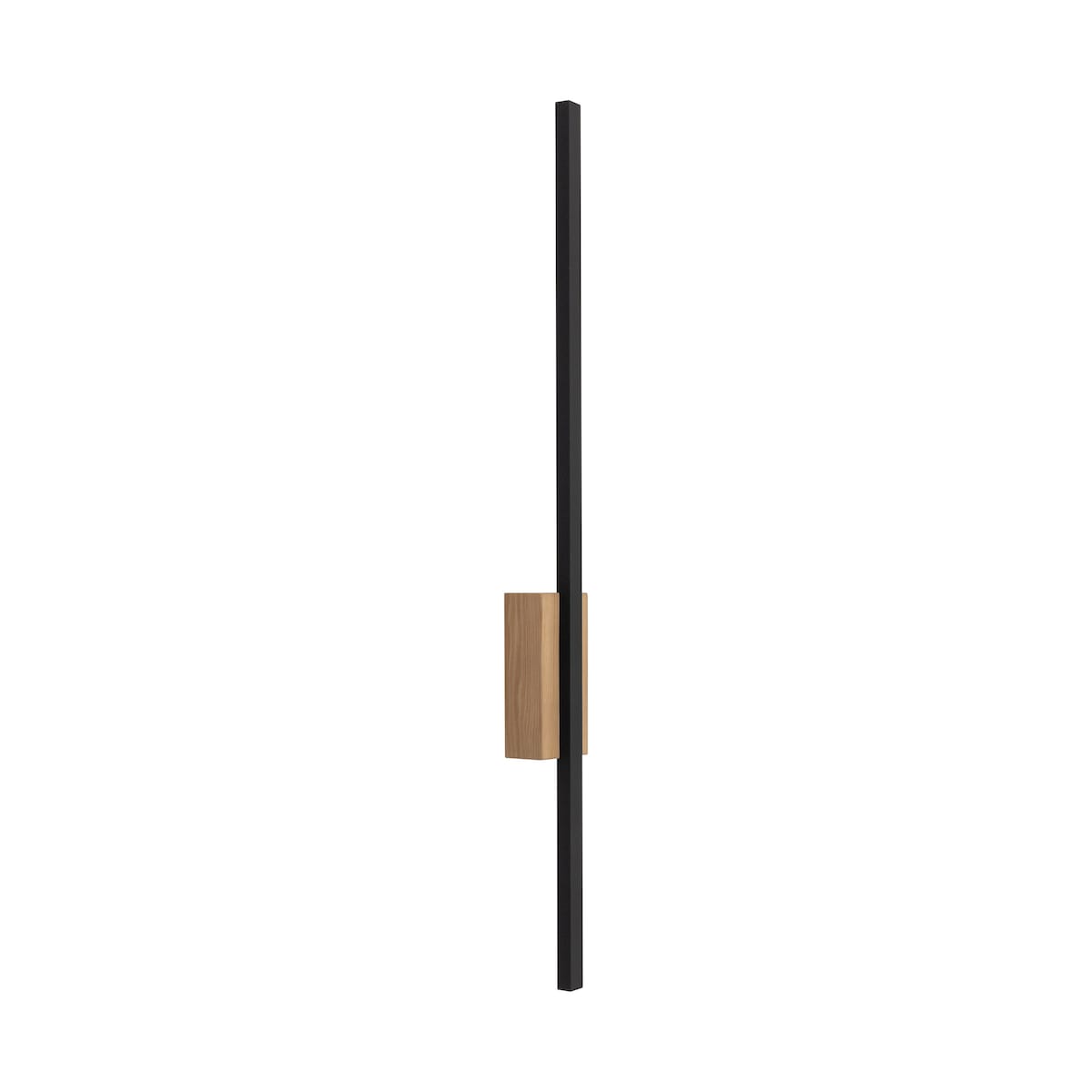 Kinkiet LED 24W TK Lighting FLASH WOOD 6019 czarny/drewno 79 cm neutralna biel 4000K nowoczesna lampa ścienna
