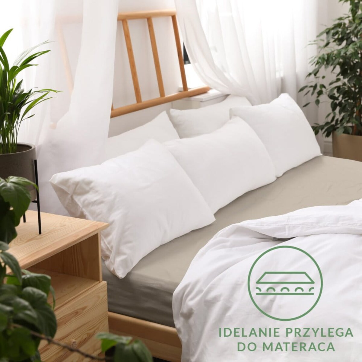 Prześcieradło jersey z gumką 120x200 kolor Kakao