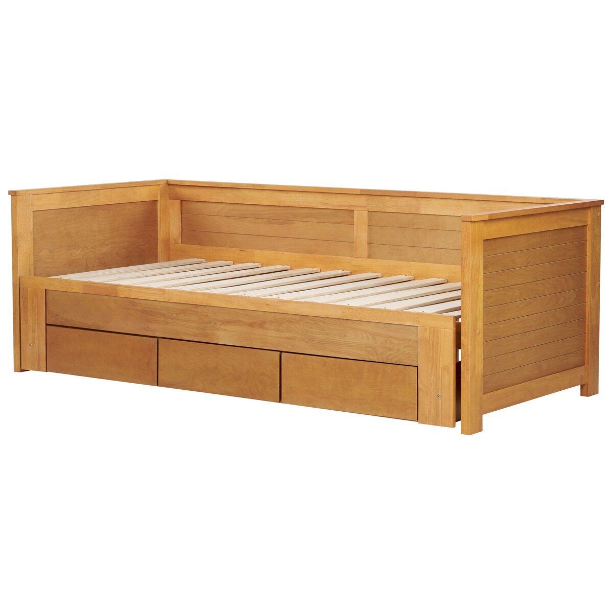 Łóżko z szufladami Drewno CAHORS 90 x 200 cm Brązowy