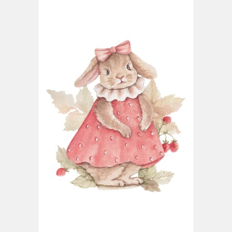 Plakat dla dzieci Króliczek w sukience 40x50