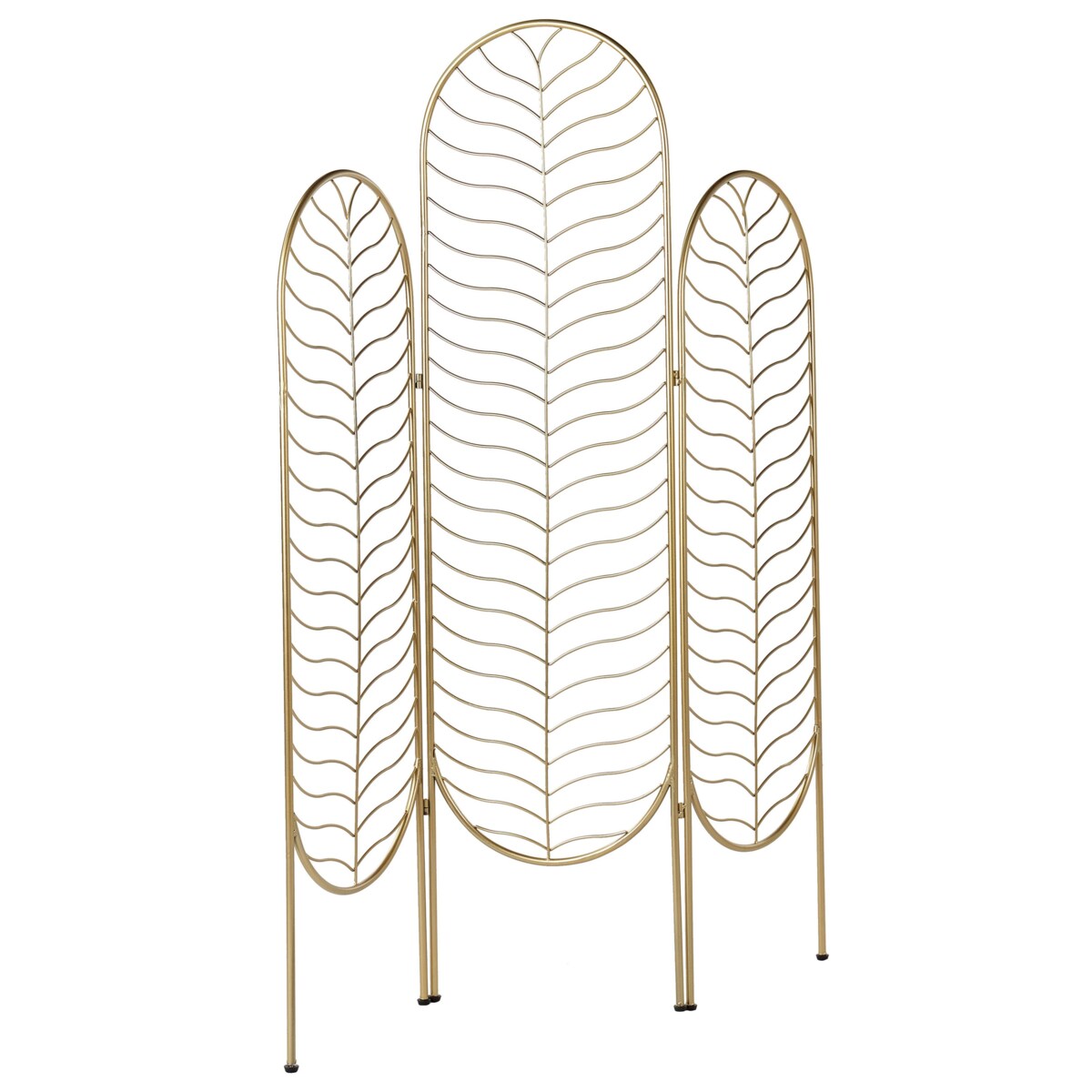 3-panelowy składany parawan pokojowy metalowy 120 x 160 cm złoty PESCIA