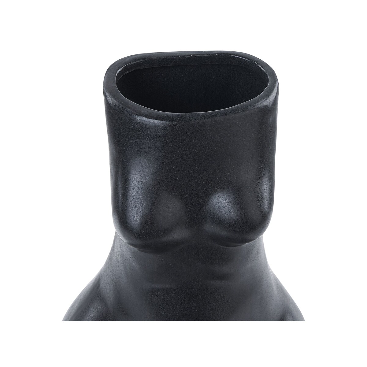 Wazon na kwiaty ceramiczny czarny PYRGOS