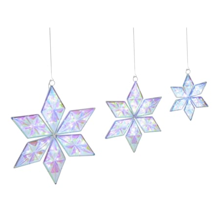 Zestaw 3 dekoracji wiszących RENSJON Gwiazda 25/35/46 cm Kolorowy