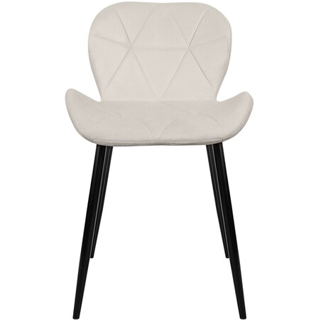 Krzesło tapicerowane skandynawskie nowoczesne welurowe beżowe