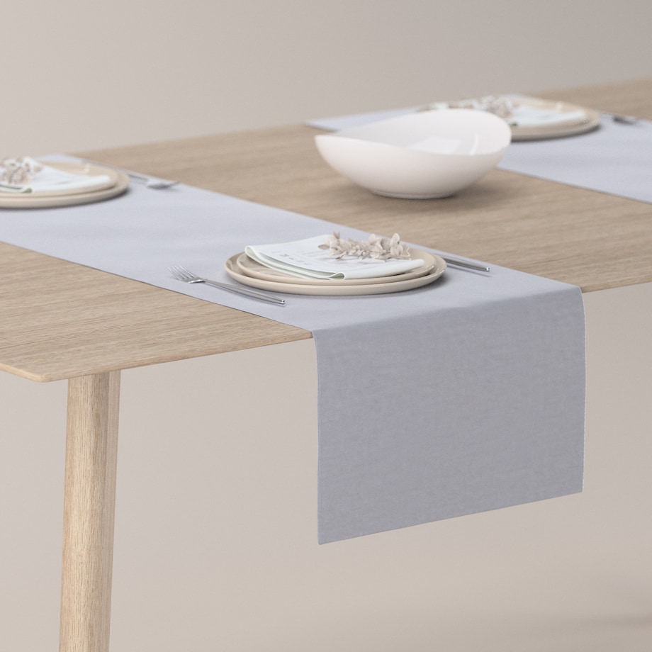 Bieżnik prostokątny 40x130 srebrzysty szary