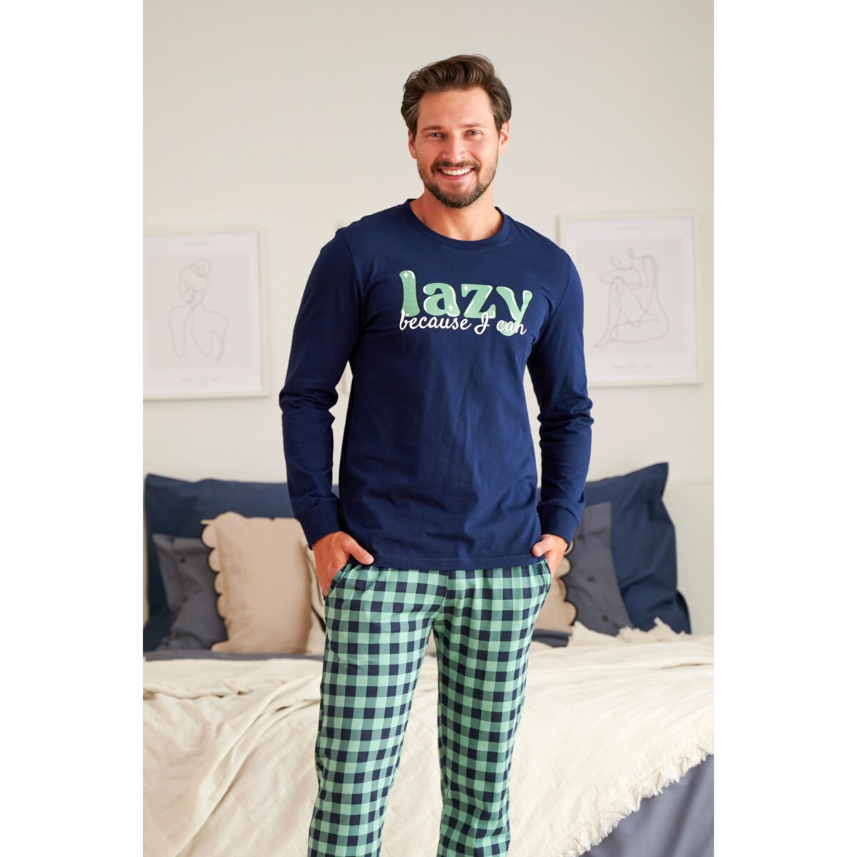 Piżama kolor granatowy PMB.5259.NAVY_BLUE - XXL