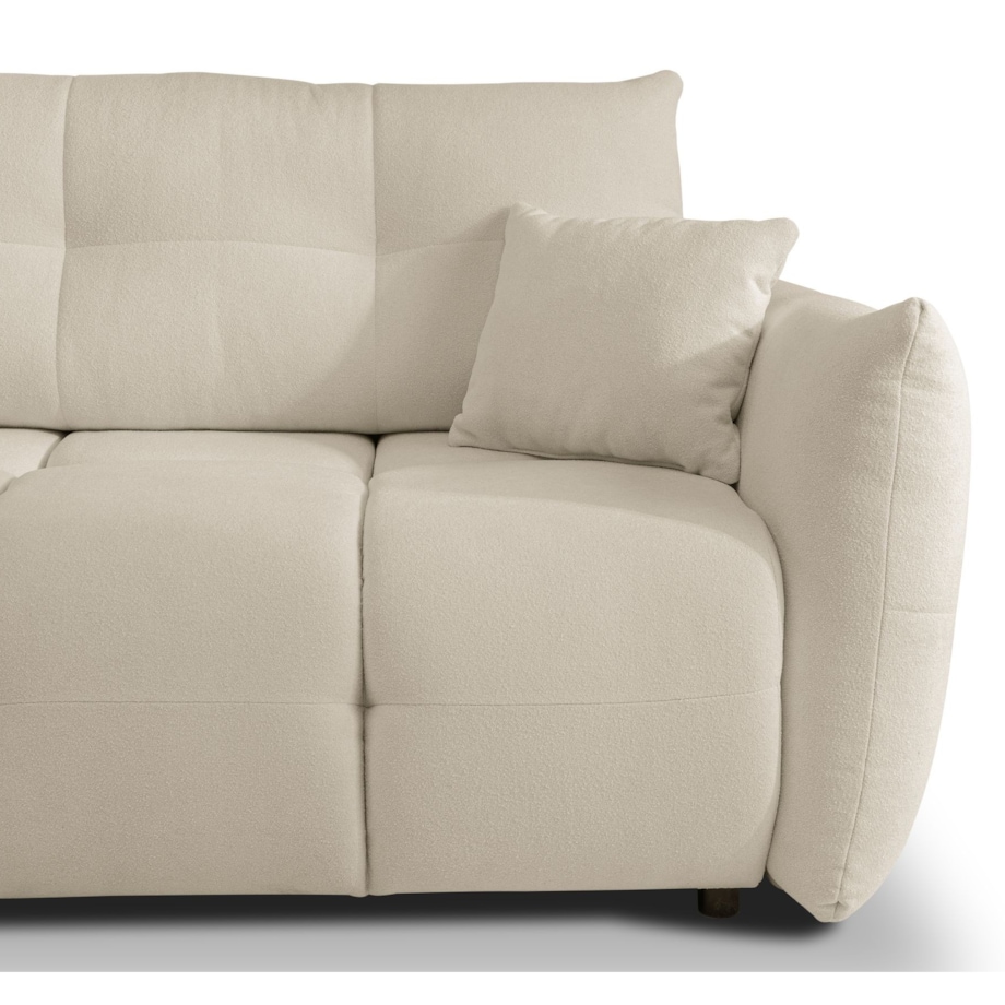 Narożnik z funkcją spania do salonu BOSE, lewostronny, ecru