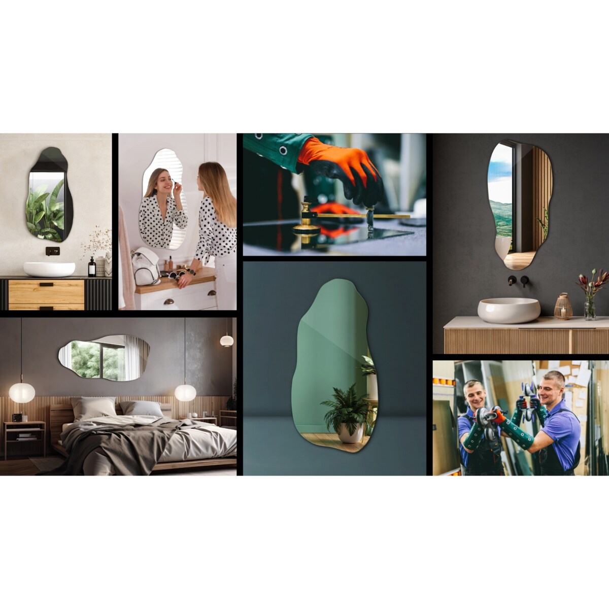 Lustro Faliste Gruszka 40x80 cm