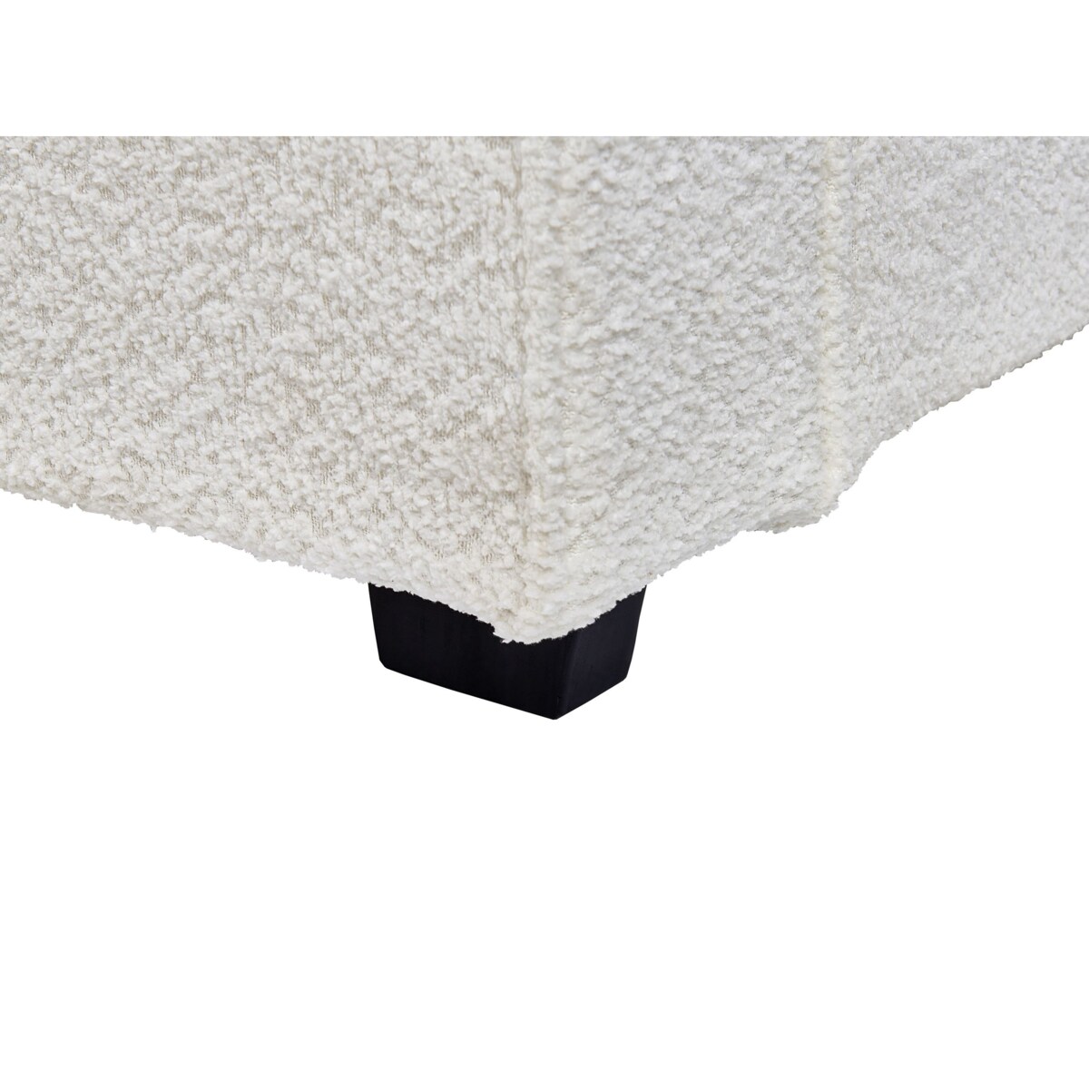 Łóżko boucle 160 x 200 cm złamana biel MIRANDE