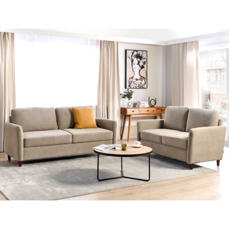 Sofa 2-osobowa z pojemnikiem beżowoszara MARE