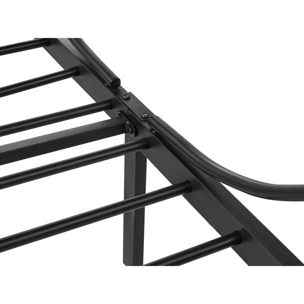 Łóżko z baldachimem Metal SORMERY 90 x 200 cm Czarny
