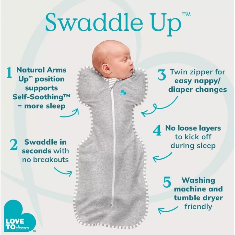 Otulacz Swaddle UP - rozmiar S - biały - ETAP 1 - 2,5 TOG