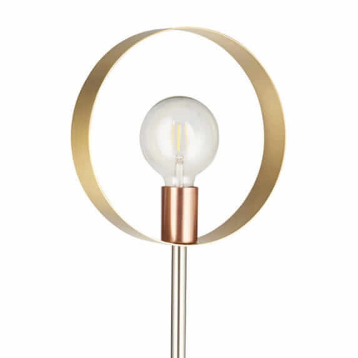 Okrągła lampa podłogowa Hoop 98095 Endon mosiężny nikiel miedziany